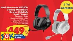 HAVİT GAMENOTE H2230D GAMİNG MİKROFONLU OYUNCU KULAKLIĞI SİYAH/ BEYAZ